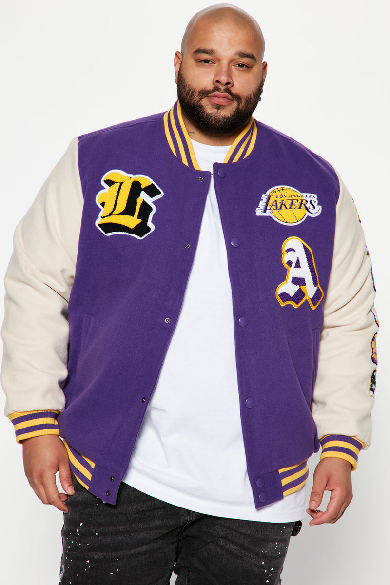 Los Angeles Lakers G-III Sports by Carl Banks 17x NBA Finals Champions  Full-Snap Varsity Jacket - Purple/White