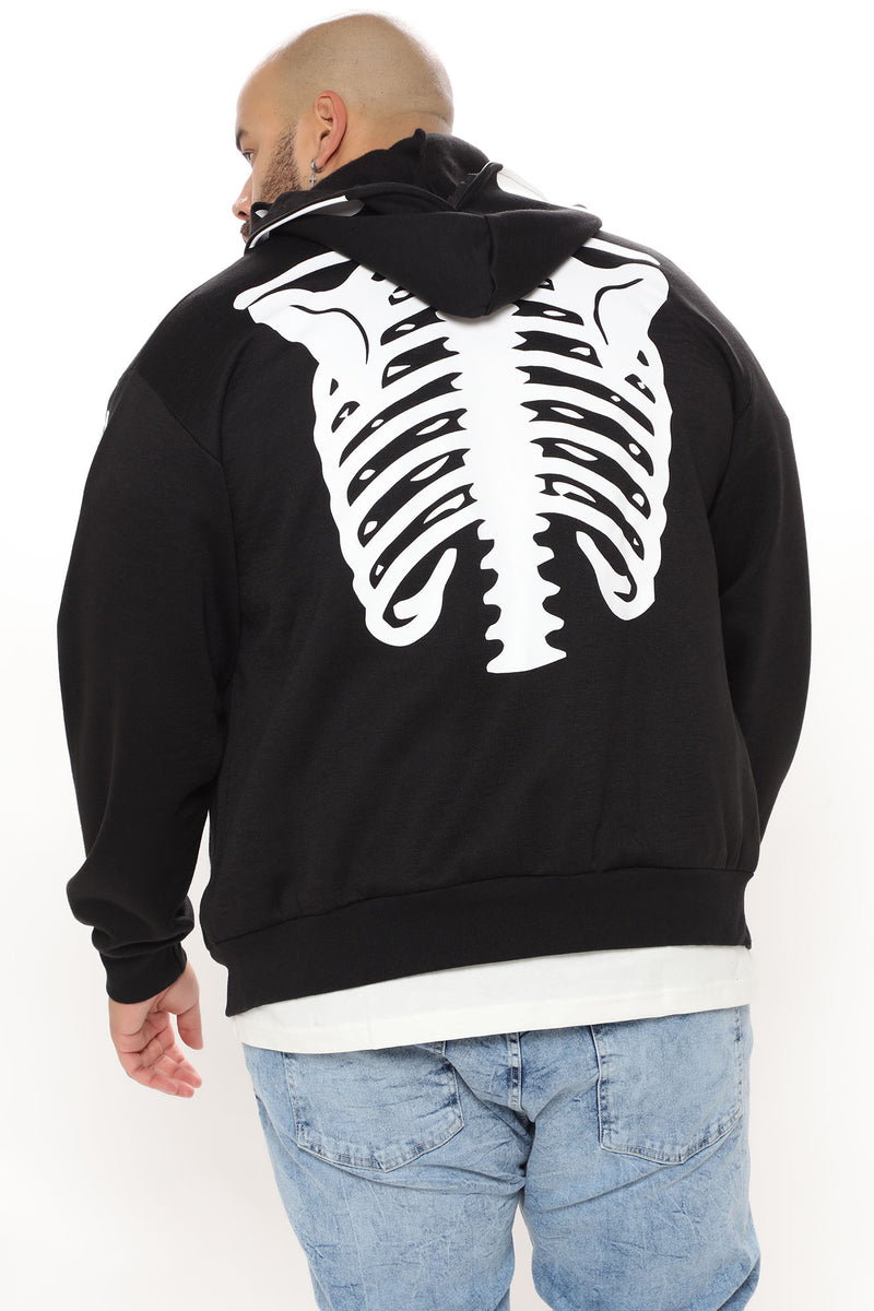 Skull Body Zip Up Hoodie - Black | Fashion Nova, Mens Graphic Tees