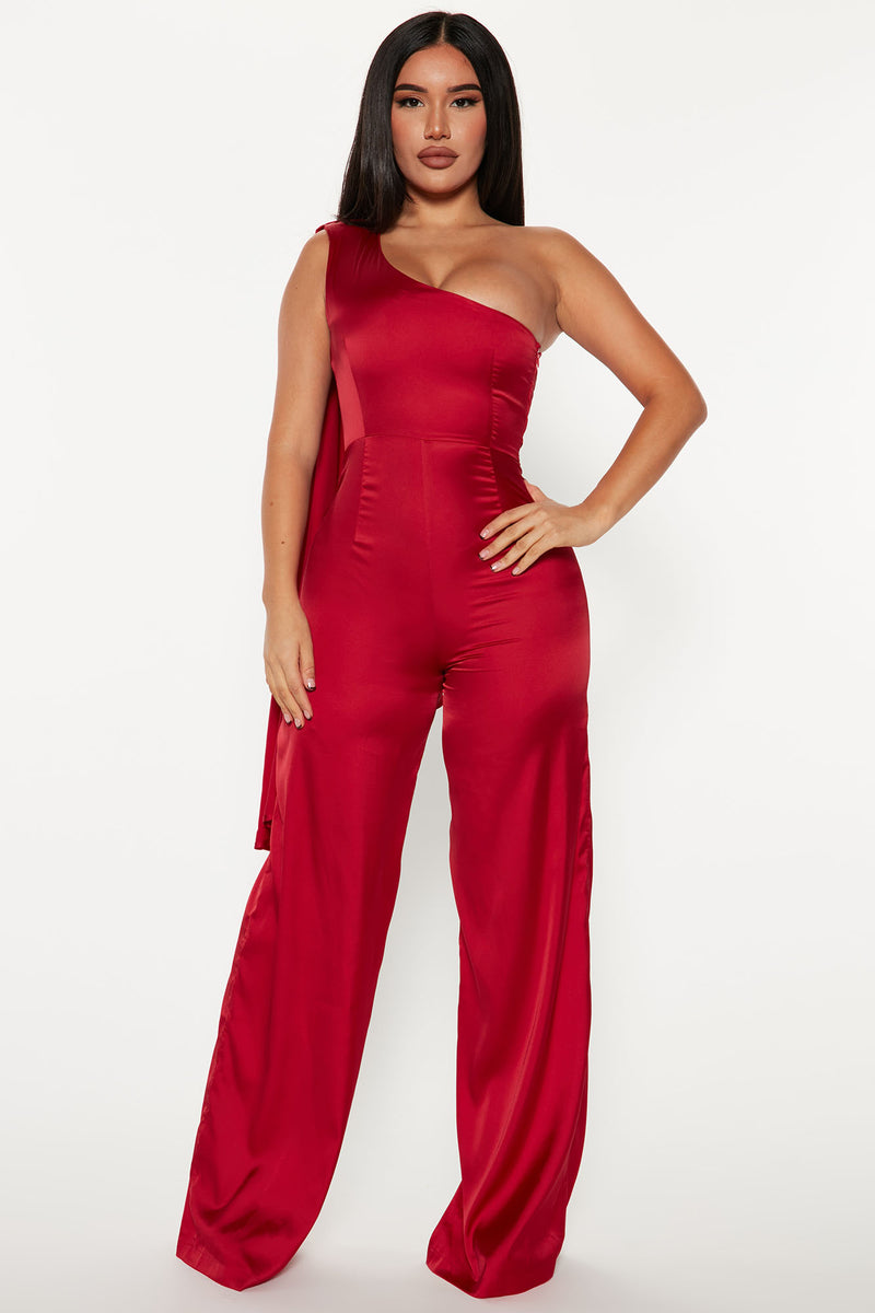 Sophisticated Satin Jumpsuit Red Fashion Nova Jumpsuits Fashion Nova 0342