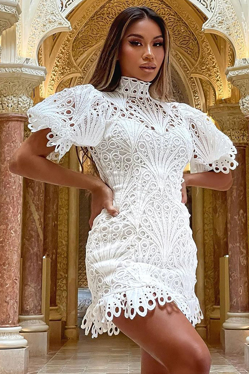 Camila Lace Mini Dress - White | Fashion Nova, Dresses | Fashion Nova