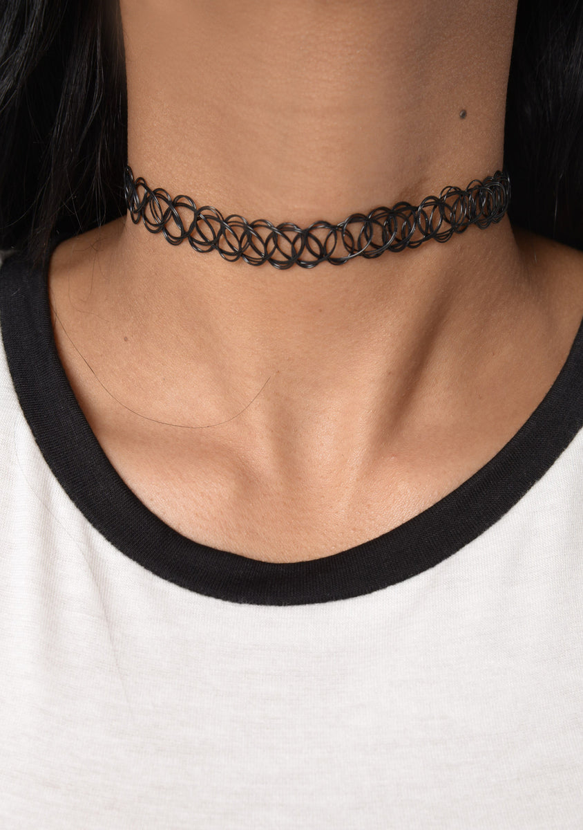 Throwback Choker Black Fashion Nova, Jewelry Fashion Nova