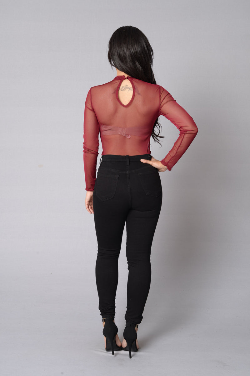 Show Stopper Bodysuit Burgundy Fashion Nova Bodysuits Fashion Nova