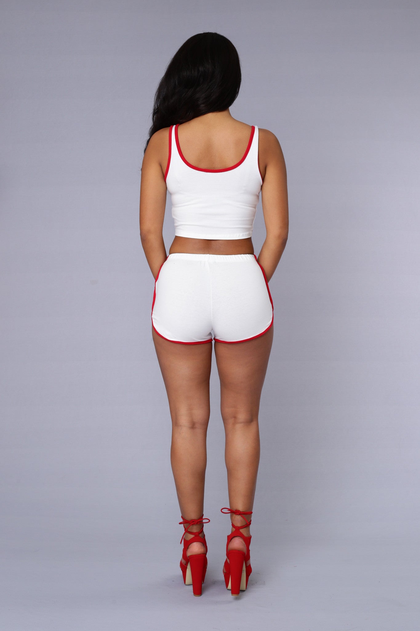 Hot Shot Top Ivory Red