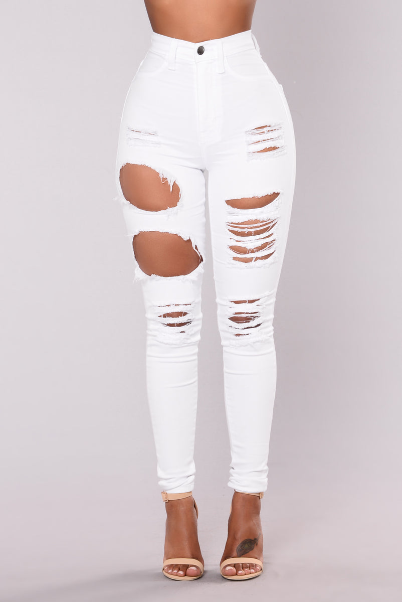 width priority Seaport Cambria Distressed Jeans - White | Fashion Nova, Jeans | Fashion Nova