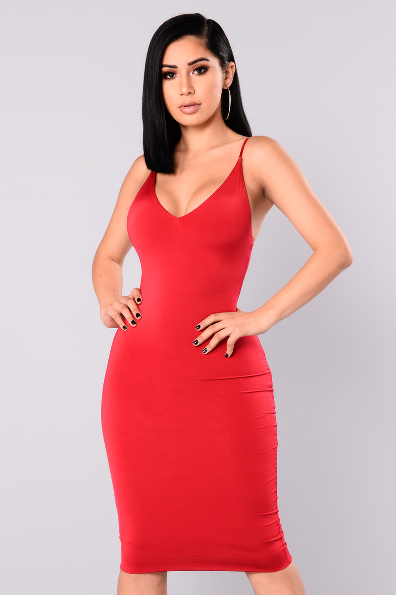 Body Moves Midi Dress - Red Floral, Fashion Nova, Dresses