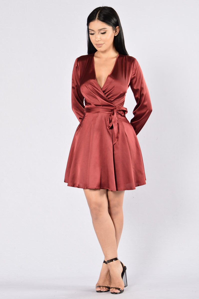 What I Like About You Dress Burgundy Fashion Nova Dresses 