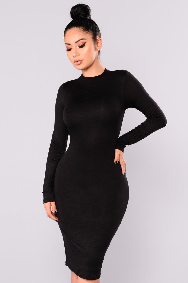 fashion nova black dress short