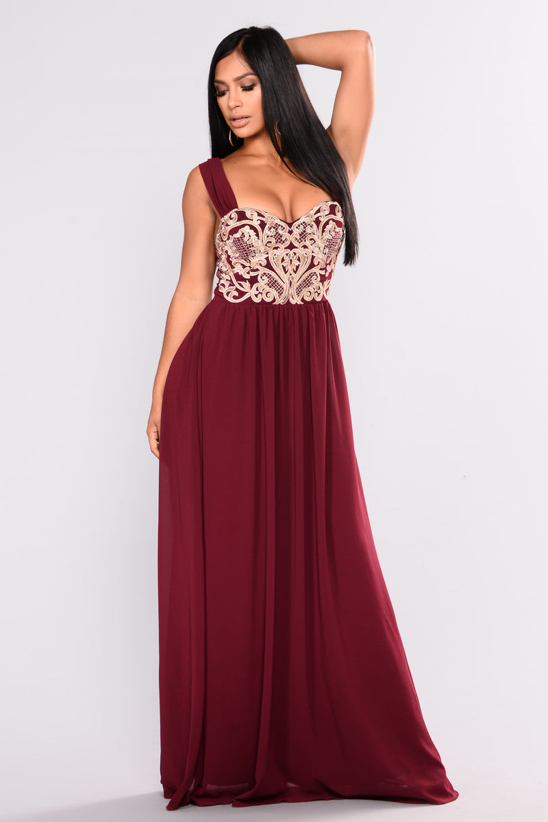 Soiree Embroidered Dress Burgundy Fashion Nova Dresses Fashion Nova 