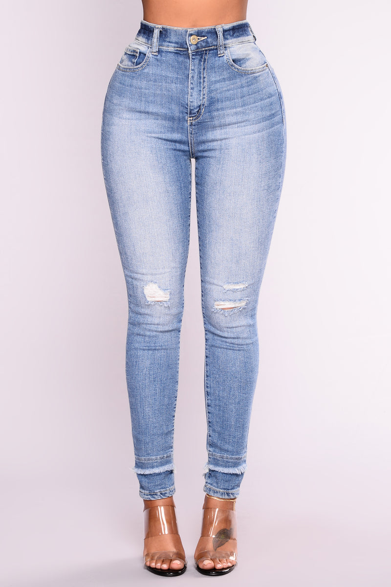 Are You Down For Me Skinny - Medium Blue Jeans | Fashion Nova