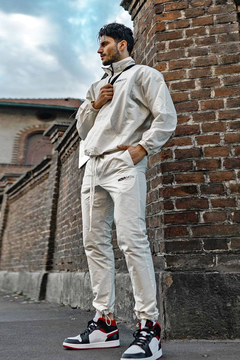 Novamen Nylon Jogger - White | Fashion Nova, Mens Pants |