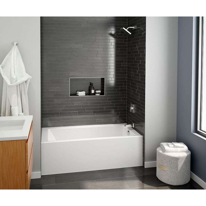 Composite alcove bathtubs