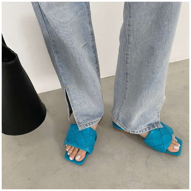 toe flat slippers