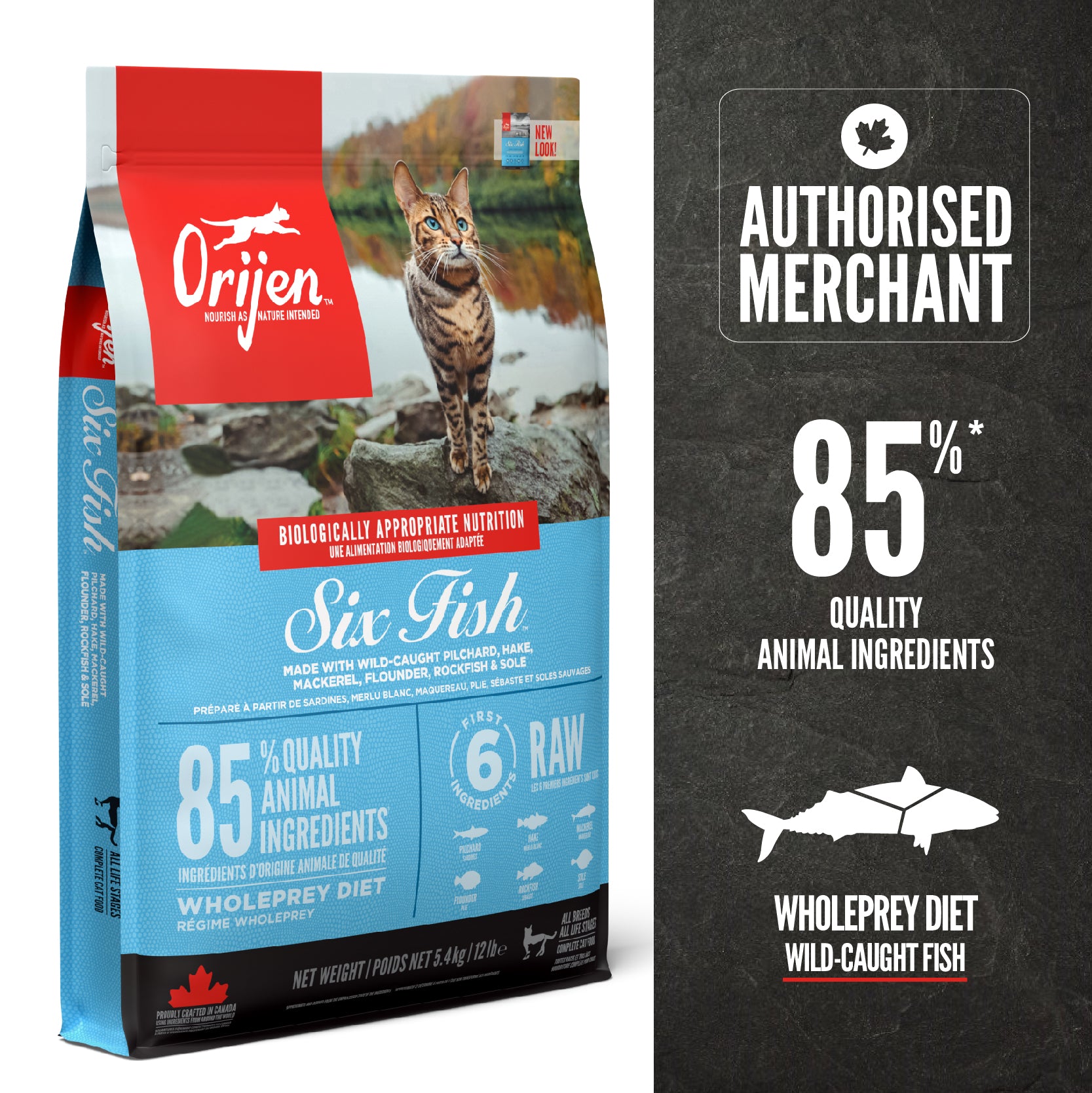 orijen six fish cat dry food