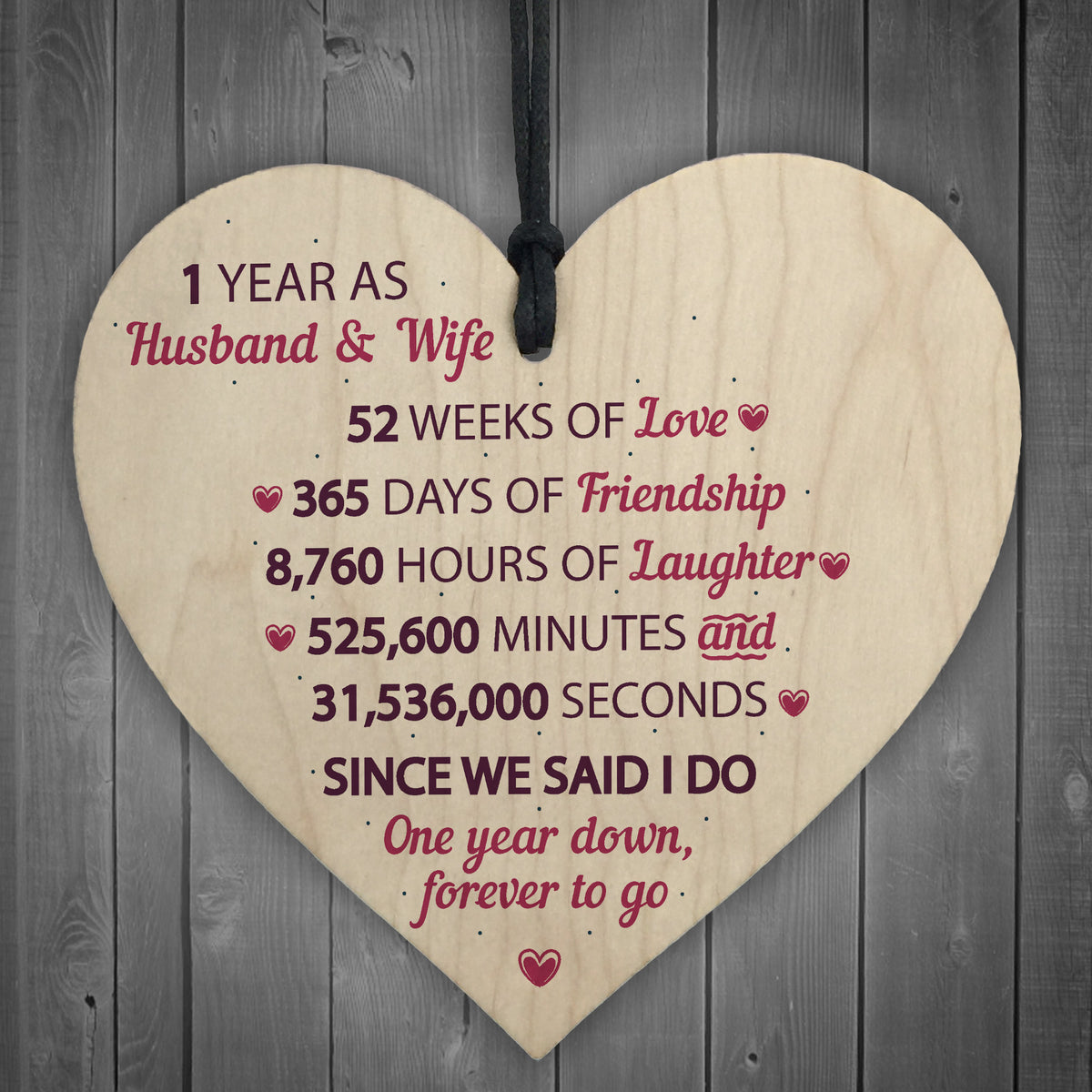 Details about   NH1 PERSONALISED WOODEN ENTWINED HEARTwedding anniversary gift keepsake gift, 
