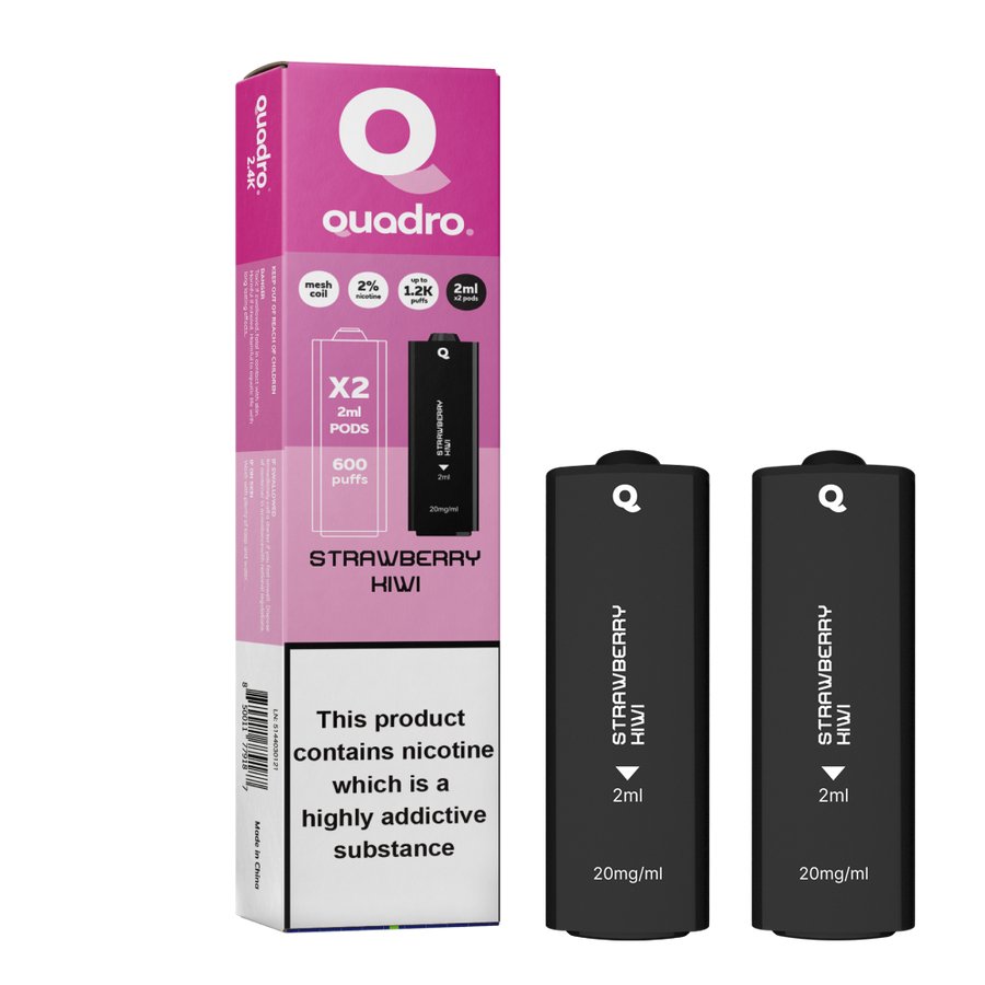 4 in 1 Quadro 2400 Puffs Replacement Pods Box of 10 - Mcr Vape Distro