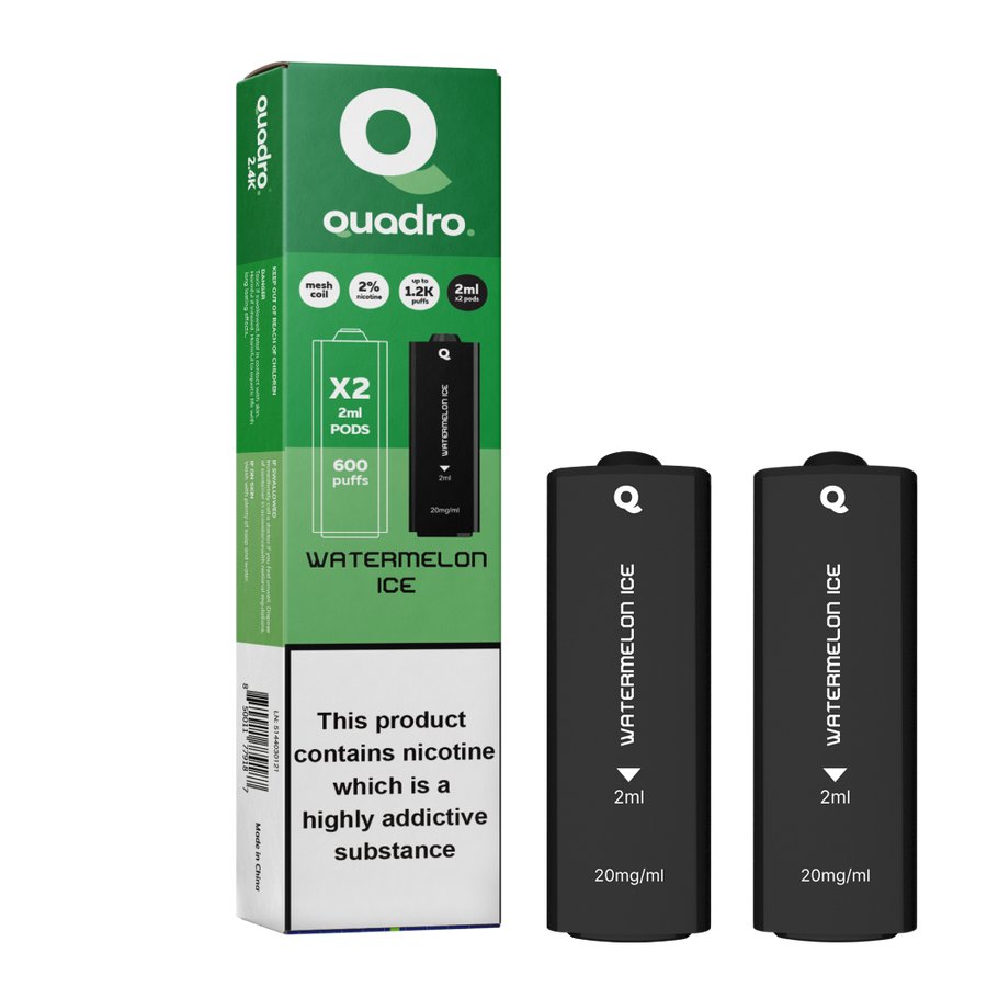 4 in 1 Quadro 2400 Puffs Replacement Pods Box of 10 - Mcr Vape Distro