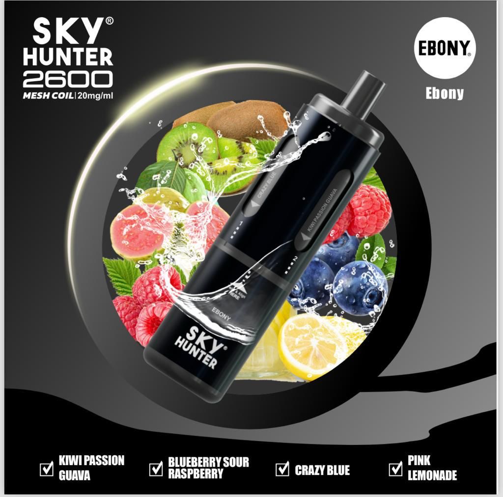 4 in 1 Sky Hunter 2600 Puffs Disposable Vape Box of 5 - Mcr Vape Distro