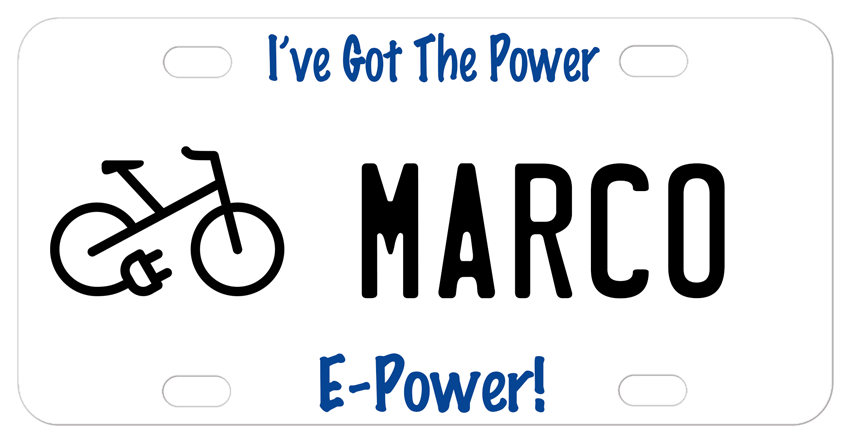 ***** E-BIKE Electric Scooter Bicycle License Plate 4"x7" *****