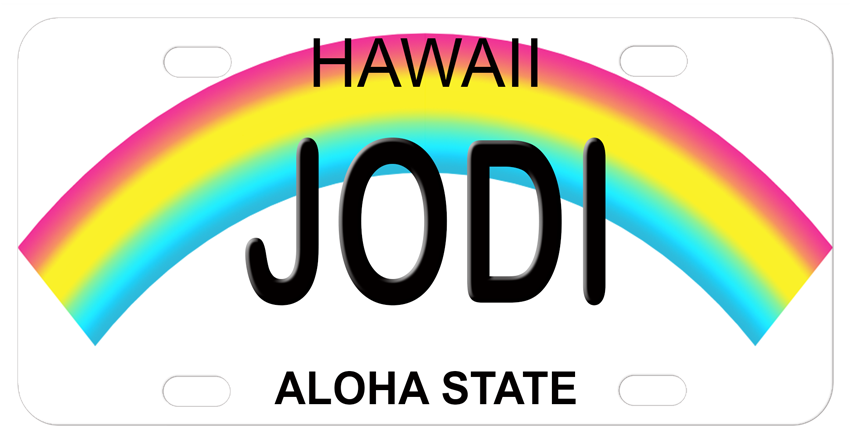 Custom HAWAII Aluminum License Plate Tag Personalized Auto Tag ALOHA STATE 