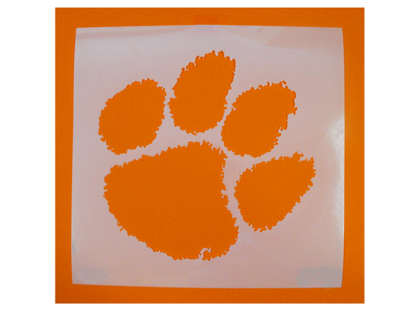 Clemson University Tiger Paw Stencil –