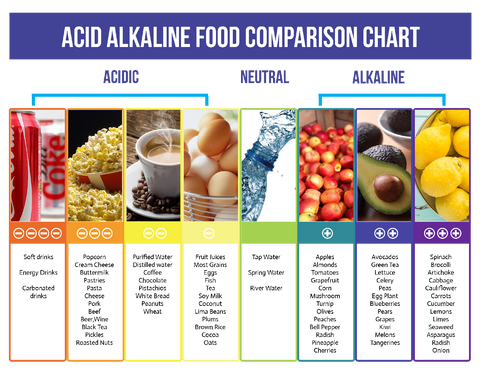 acid alkaline food chart comparison