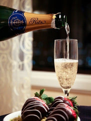 Chocolate Covered Strawberries and Sparkling Wine