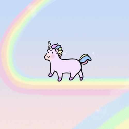 unicorn with rainbow gif