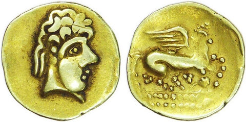 Quarter Pegasus stater from the 2nd century BC. 