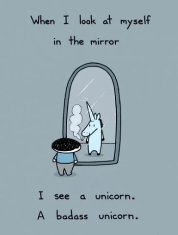 unicorn mirror meme