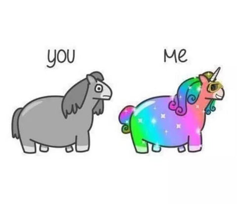 you vs me unicorn