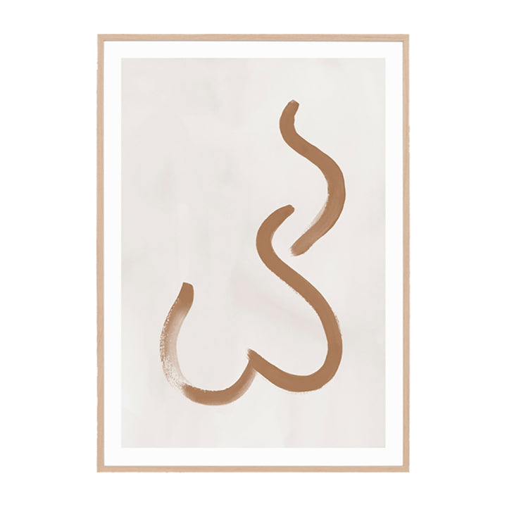 Abstract Figure Caramel 2 Print