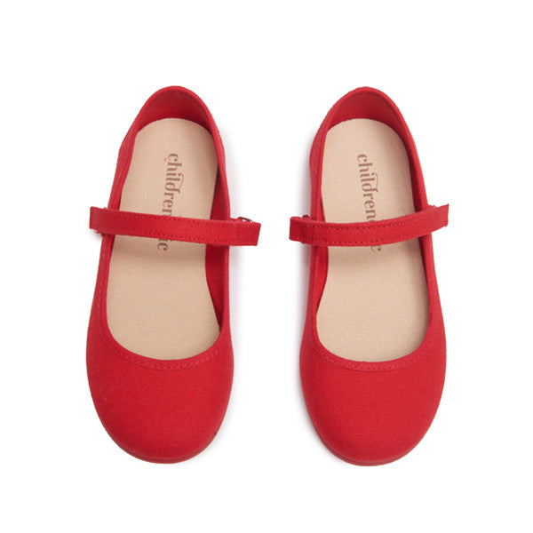 girls red mary janes