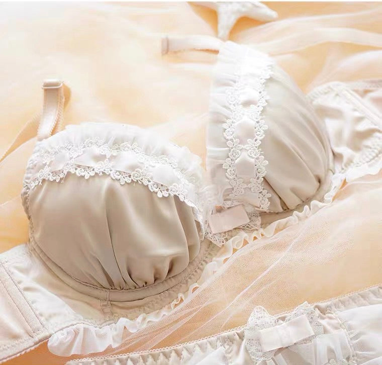 Sweet Cute Push Up Lingerie Plus Size Lolita Bra And Panty Set