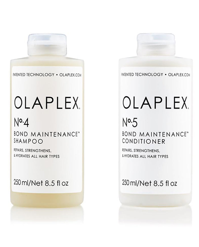 Olaplex Twin Pack Shampoo and Conditioner product close-up shot