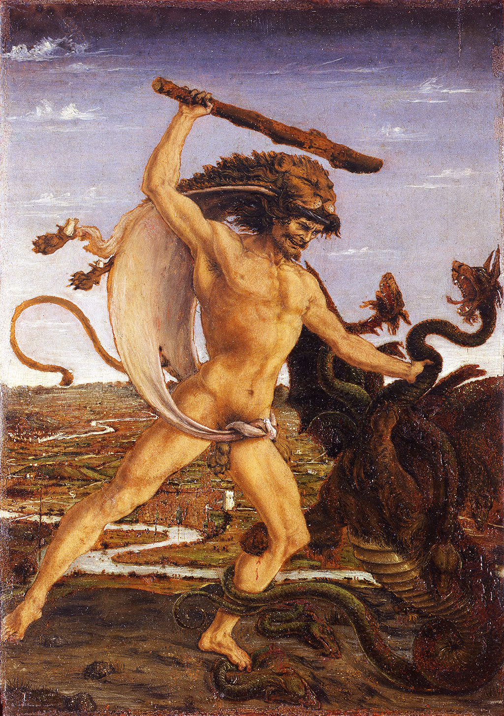 Pollaiolo's masterpiece depicting Hercules and the Hydra of Lerna