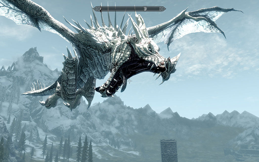 Dragon attack in Skyrim