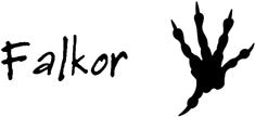 Falkor signature, with his footprint
