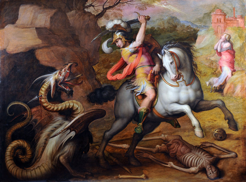 Saint George slaying the dragon by Giorgio Vasari, 1551