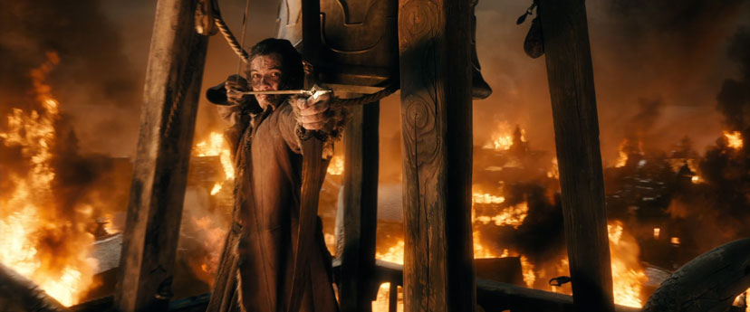 Shooting an arrow toward Smaug