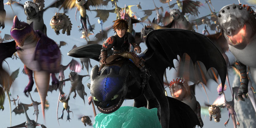 The final battle in "How to Train your Dragon 2"