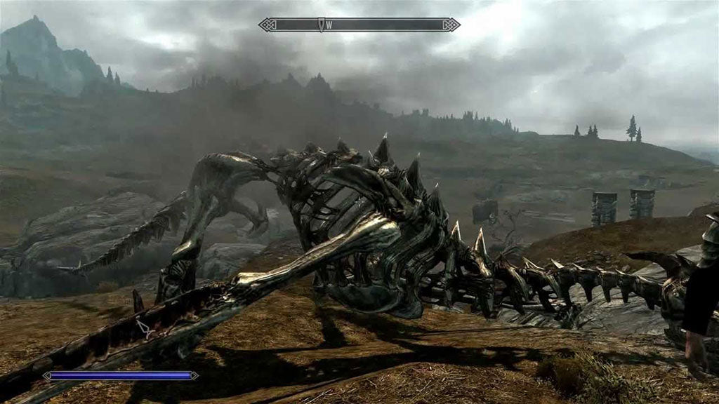 Dragon skeleton in Skyrim