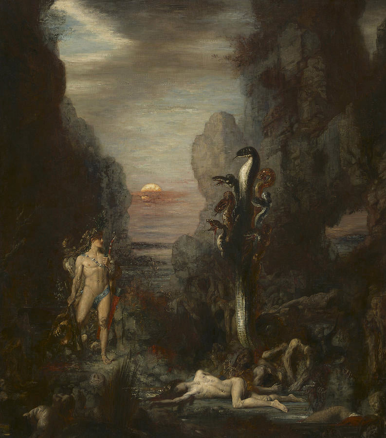 Hercules And The Lernaean Hydra Painting by Gustave Moreau