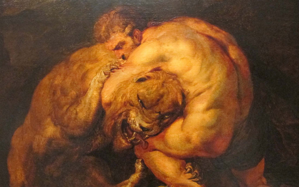 Hercules fighting the Lion of Nemea