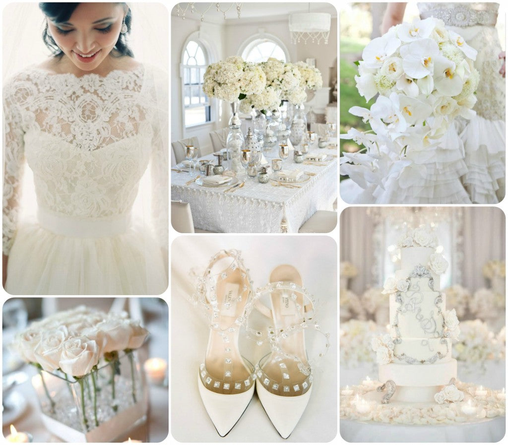 White wedding inspiration board