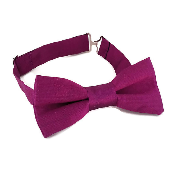 Red Bordeaux silk bow tie