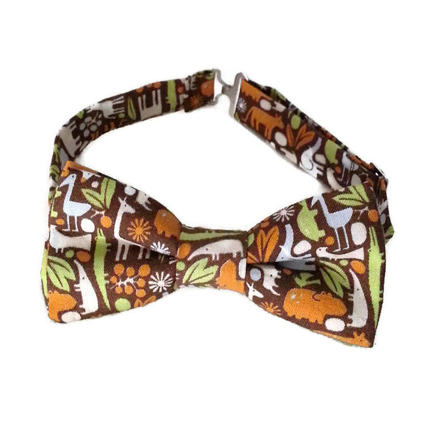 At the Zoo animal print bow tie