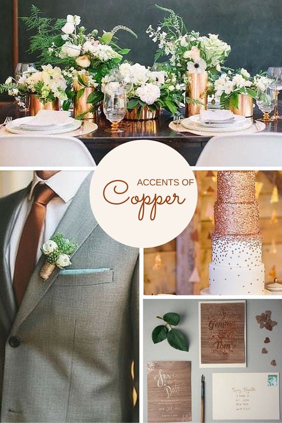 Accents of Copper ideas for weddings