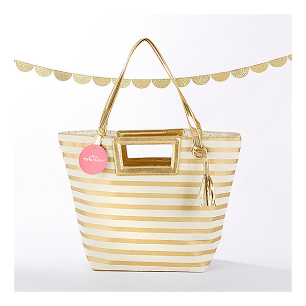Gold striped bag