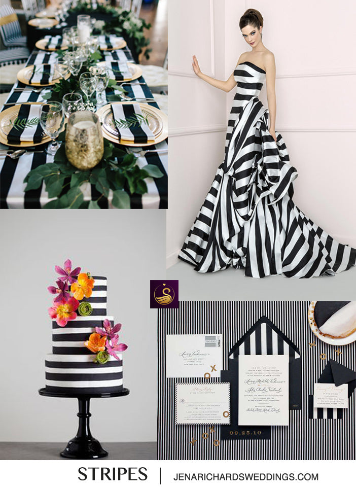 Chic ideas for using stripes in weddings