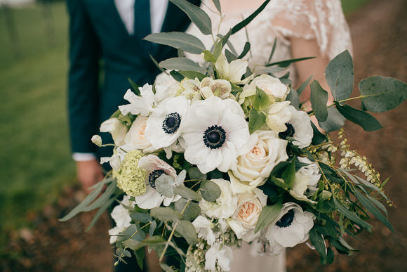 Anemone wedding bouquet